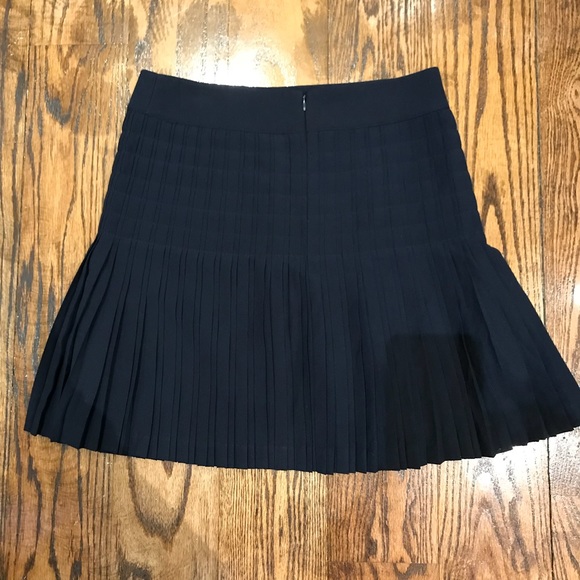 J Crew Pleated Navy Skirt 2 - Picture 3 of 3